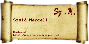 Szaló Marcell névjegykártya